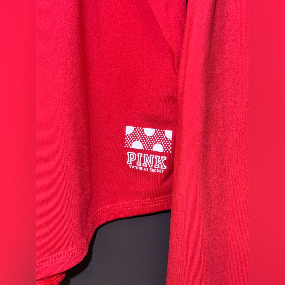 VS PINK VINTAGE LONG SLEEVE ACTIVE CREW SHIRT COLORBLOCK MESH BACK LOGO HTF RARE - Picture 4 of 9